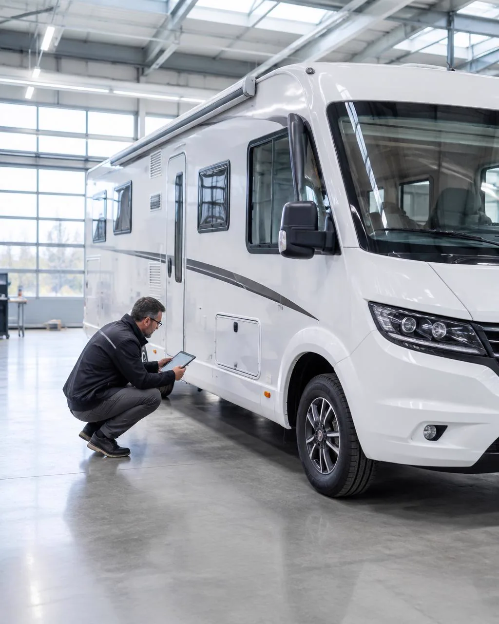 Wohnmobilgutachten: KFZ-Sachverständiger prüft ein Wohnmobil fachgerecht