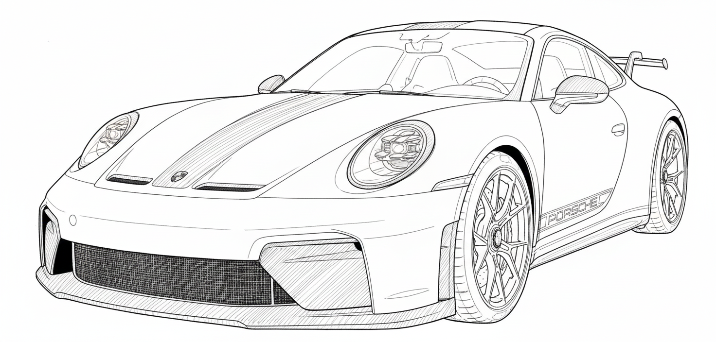 PorscheGT3Zeichnung